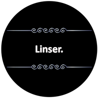 Billedet viser ordet Linser præsenteret med en dekorativ ramme.