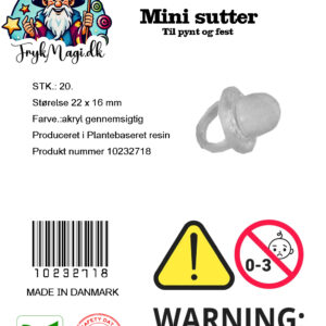 20-pak akryl gennemsigtige mini sutte