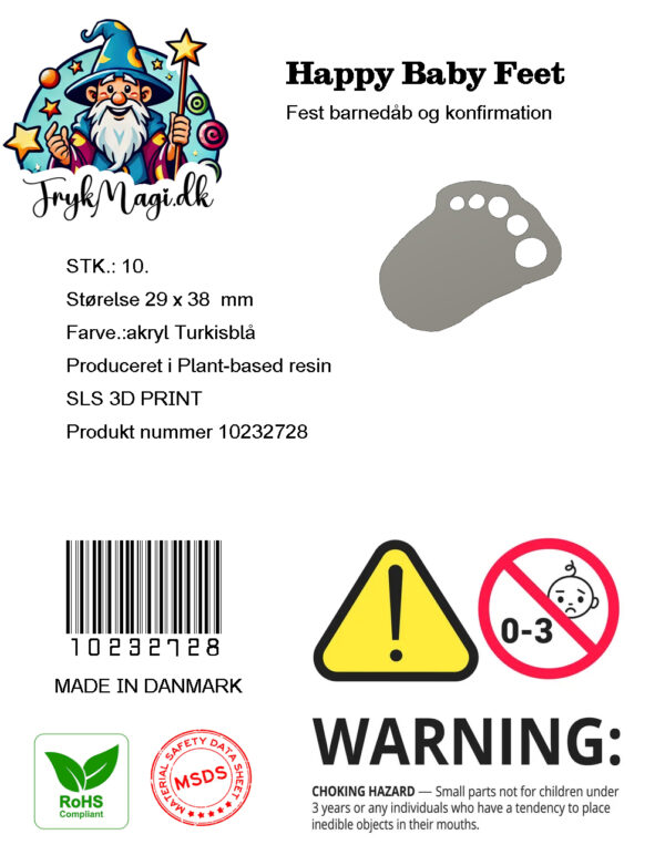 PRODUKTER happy baby feet turkisblå