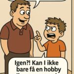 En far taler med sin søn, der ser frustreret ud over en samtale om at blive storebror.